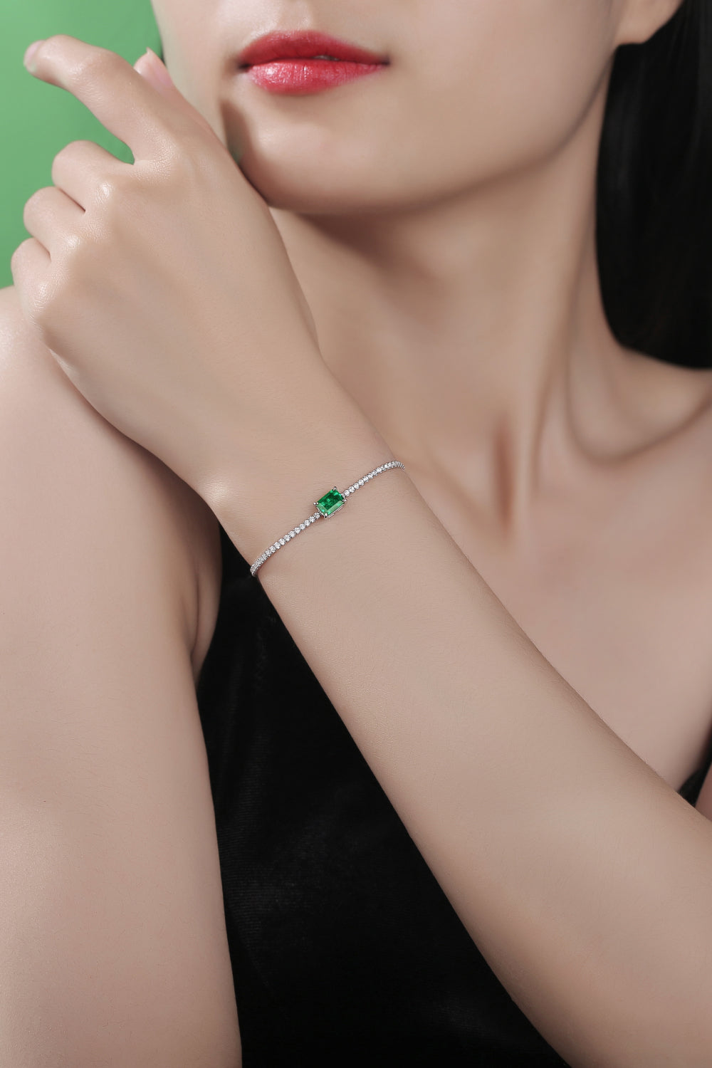 Adored 1 Carat Lab-Grown Emerald Bracelet 1