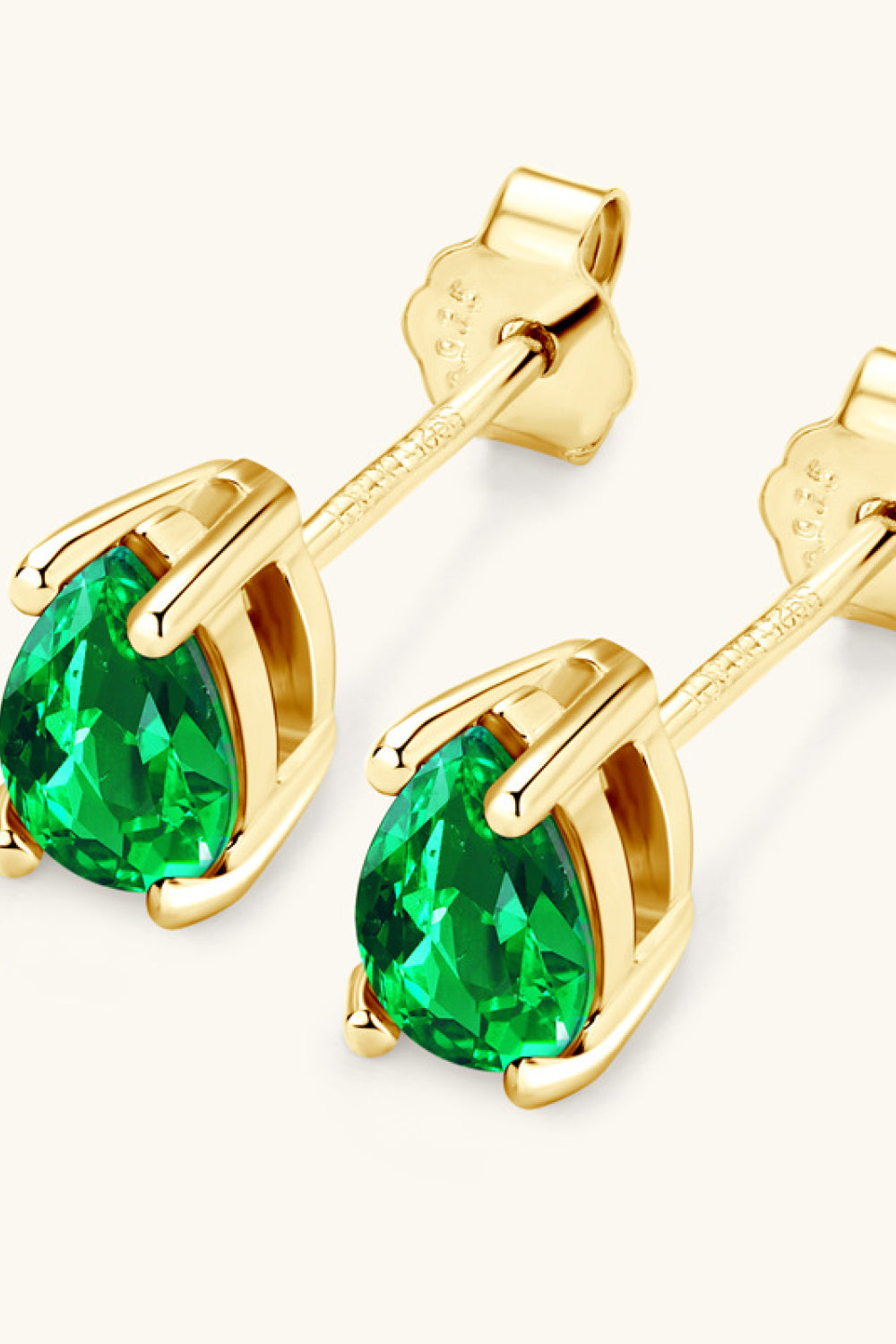 Lab-Grown Emerald Stud Earrings 3