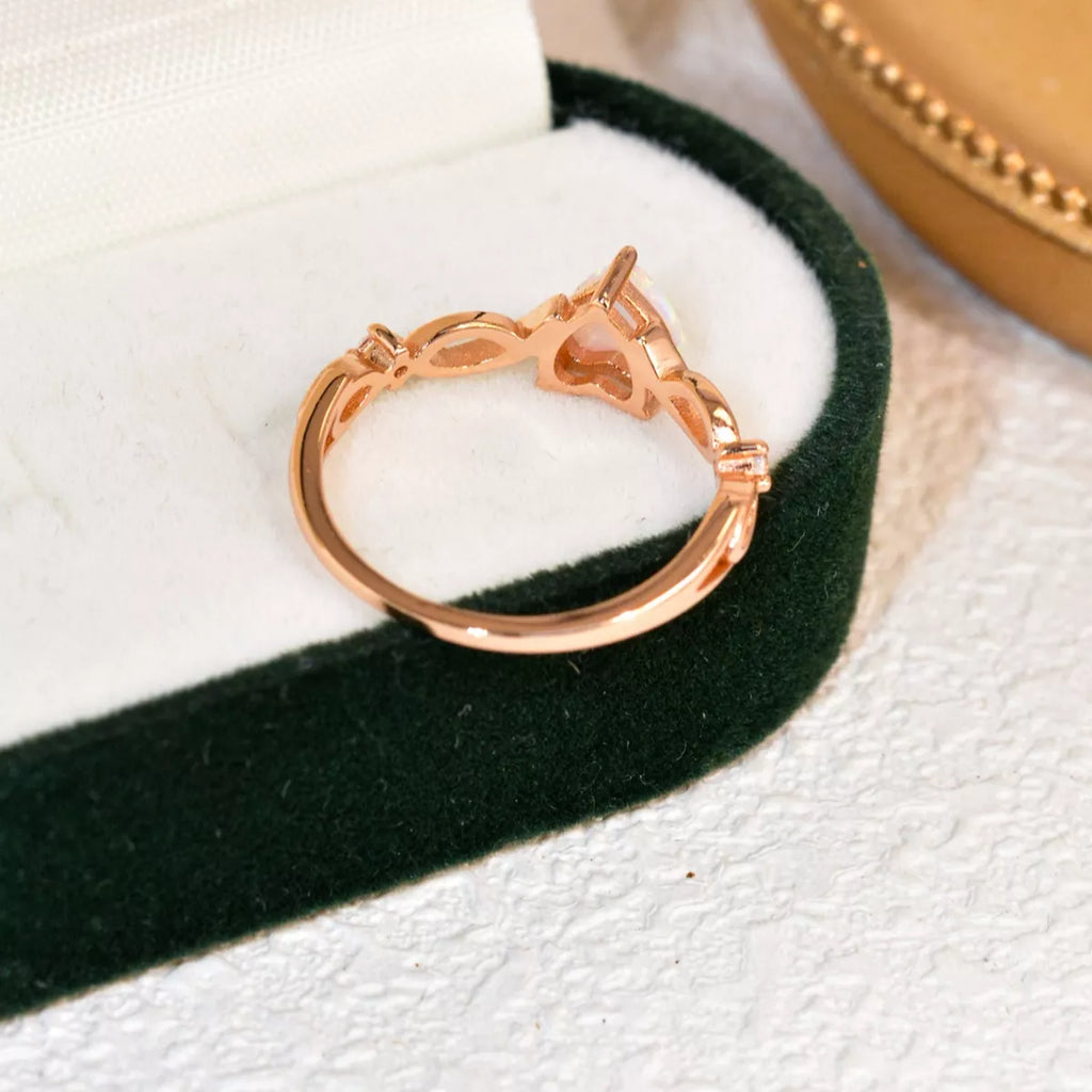 925 Sterling Silver Zircon Heart Ring 11